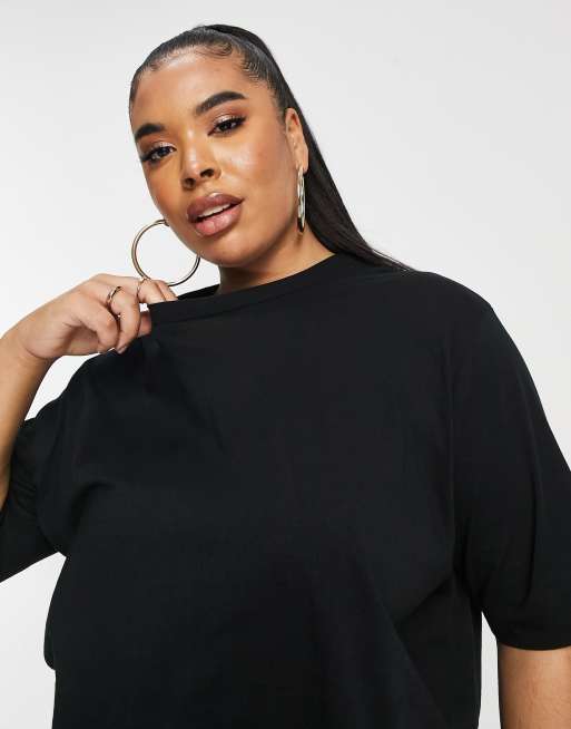 COLLUSION Plus – Kastiges T-Shirt in Schwarz, 3 von 4