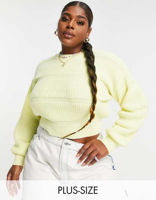 Plus size shop yellow jumper