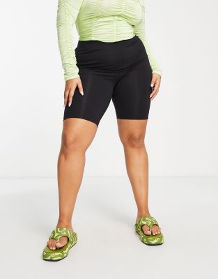 COLLUSION Plus legging shorts in black