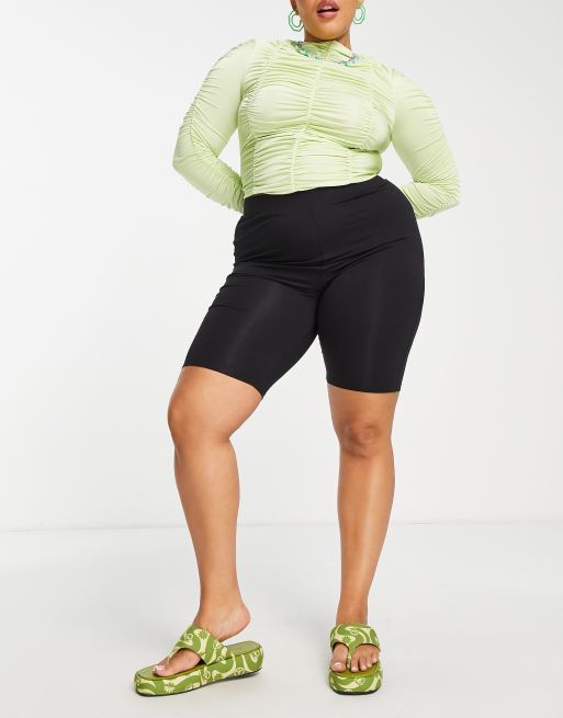 Plus size spandex clearance shorts