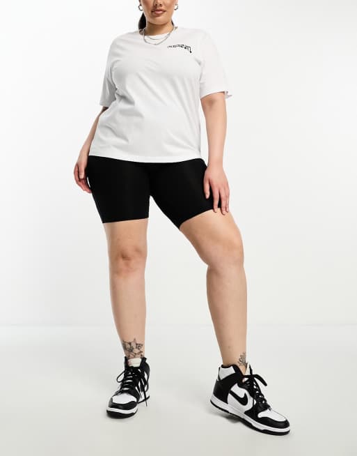 ASOS DESIGN shorter legging shorts in black