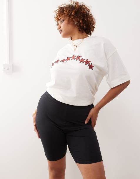 COLLUSION Plus legging shorts in black - view 1