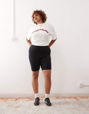 Collusion Plus Legging Shorts In Black