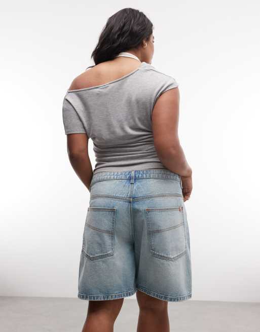 COLLUSION Plus – Ljustvättade jeansshorts med ledig passform, 3 av 5