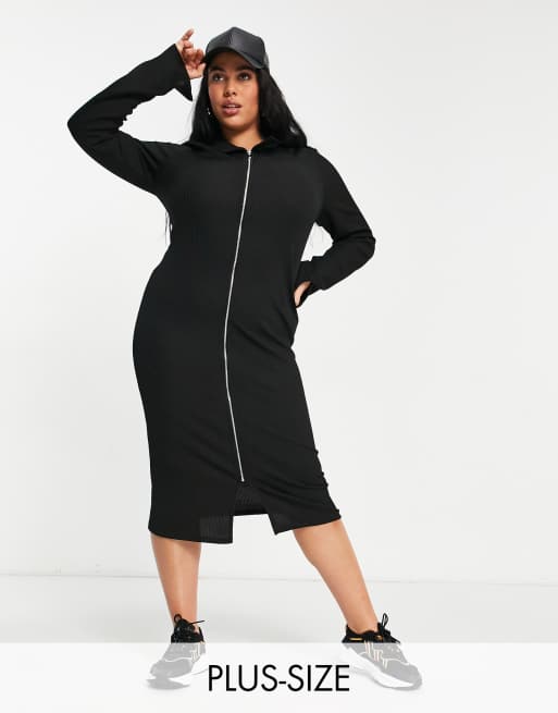 Plus size outlet zip front dress