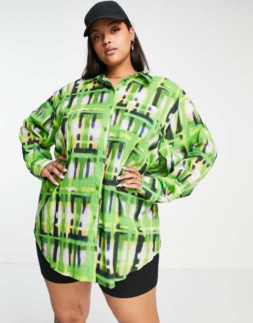 plus size sheer shirt dress T-shirt dress with a sheer mesh hem - Black - Sz. XXL