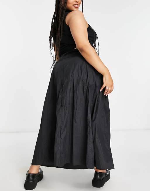 Plus size crinkle 2025 maxi skirt uk