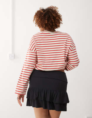 Collusion Plus Mini Skirt With Ruffle Detail