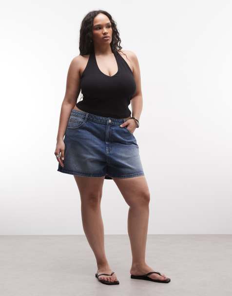 COLLUSION Plus – Mom-Shorts in mittlerer Waschung - view 1