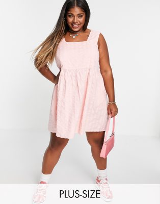 pink pinafore dress plus size