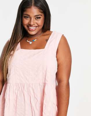 pink pinafore dress plus size