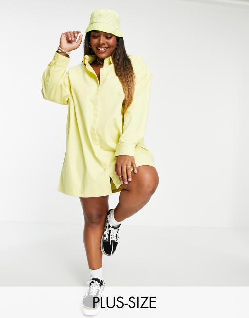 plus size yellow shirt dress Slaydiva Plus Size Casual Solid Color Asymmetrical Hem Dress,Sundress,Summer  Dresses For Women Plus Size Yellow Dress Plus Size Asymmetrical Dress  Yellow Plus Size T-Shirt Dress Plus Size Handkerchief Dress Yellow Curve  Dress,Flowy