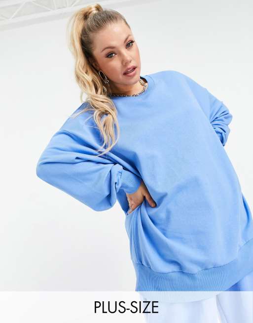 COLLUSION Plus oversized sweatshirt in bright blue co-ord | ASOS