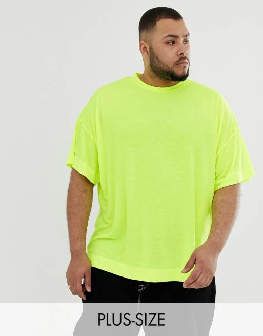 Plus size best sale neon yellow top