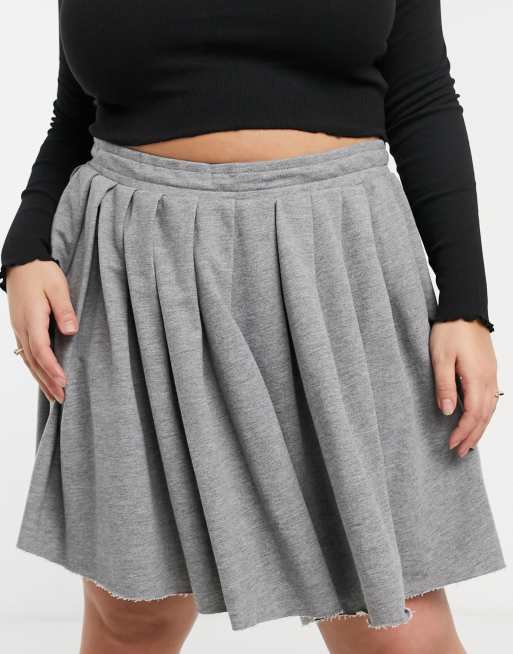 Plus size 2025 grey skater skirt