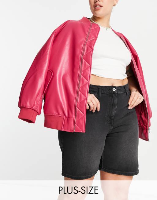 COLLUSION Plus - Posede dad-shorts i sort bomuld i 90'er-stil - BLACK