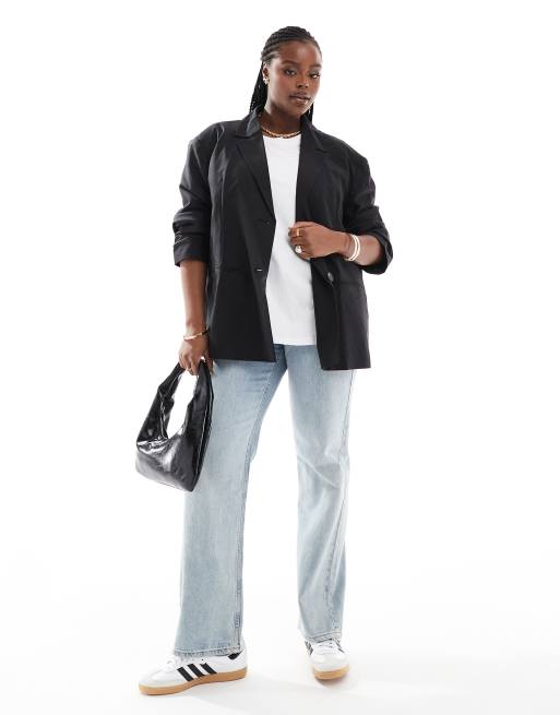 COLLUSION Plus relaxed oversized blazer in black - part of a set, 2 of 4