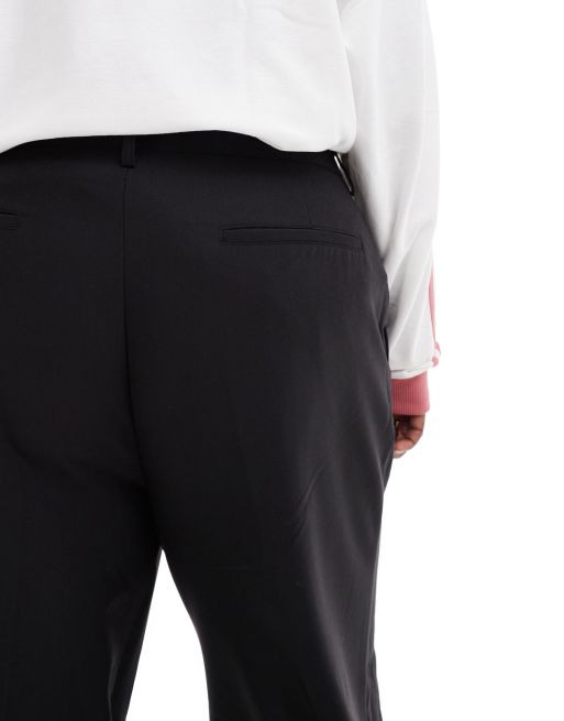 COLLUSION Plus relaxed wide leg tailored pants in black (part of a set), 5 of 5