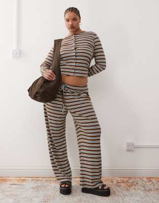 Collusion Plus Ribbed Cardigan-multi In Multi