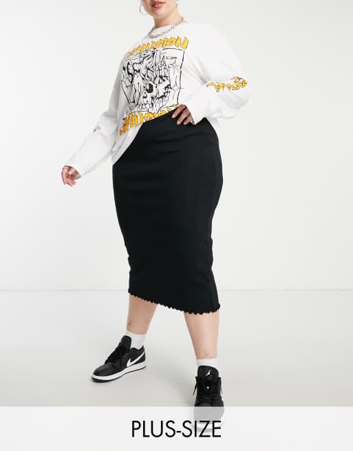 Asos midi skirt plus size hotsell