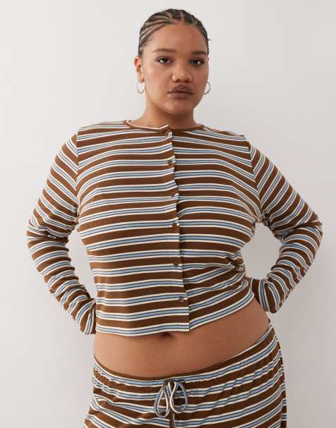 COLLUSION Plus - Ribstrikket cardigan - view 1