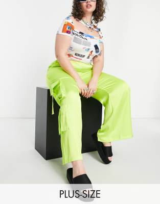 Ashlynn Corduroy Cargo Pants Lime