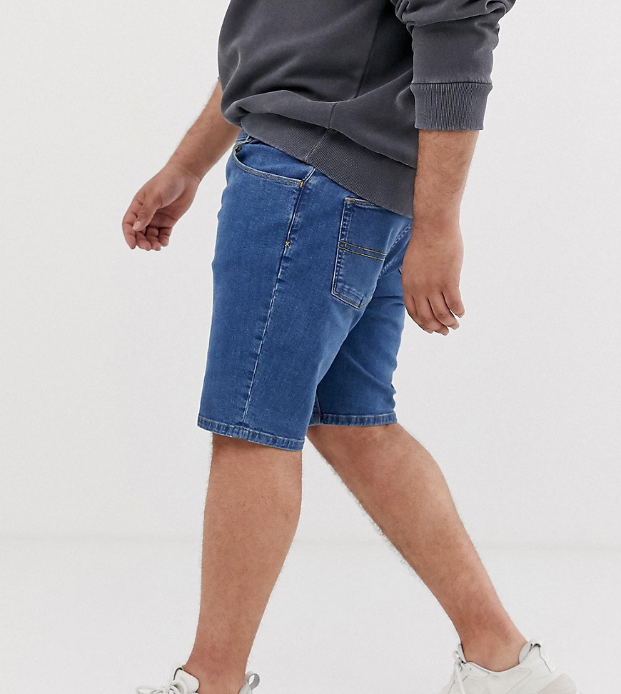 COLLUSION - Plus - Skinny shorts in blauw