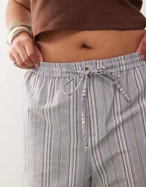 COLLUSION Plus striped woven pants with cargo pockets in multi, 5 of 5