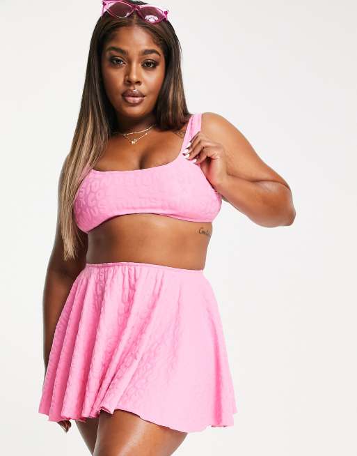 Plus size 2025 skater swim skirt