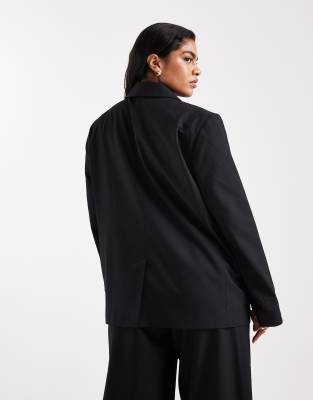 Collusion Plus Tailored Oversized Blazer In Black