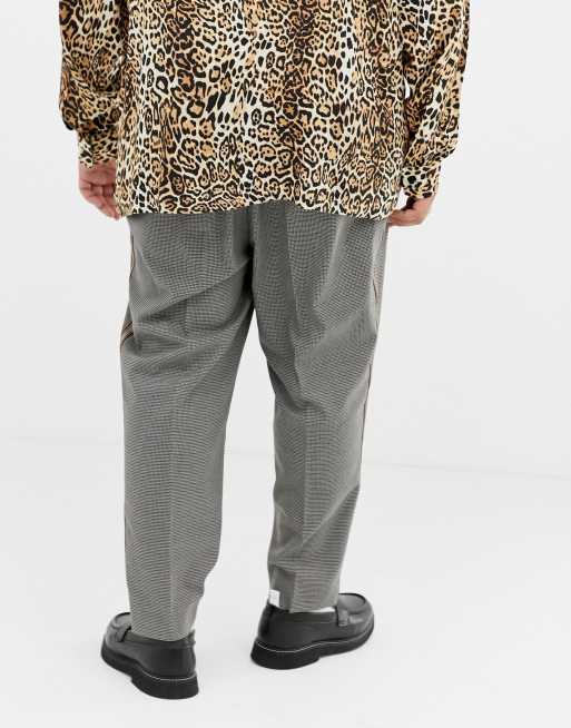 COLLUSION Plus tapered check trouser with side stripe, 2 of 4