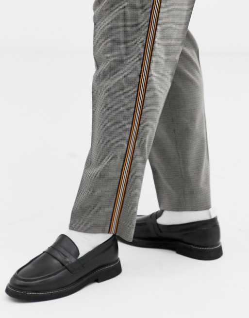 COLLUSION Plus tapered check trouser with side stripe, 3 of 4