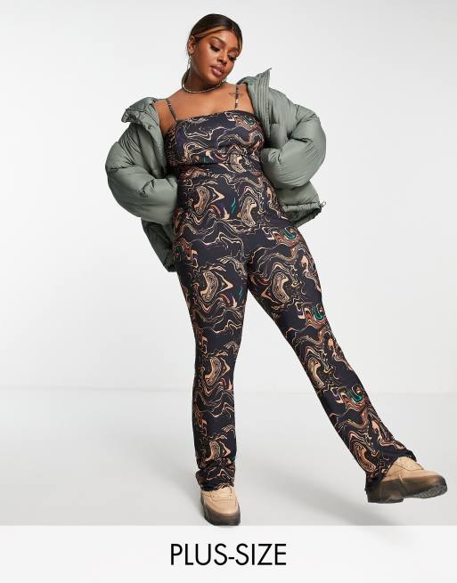 COLLUSION Plus - Tuta jumpsuit con stampa astratta multicolore