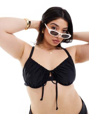 Collusion Plus Underwire Bikini Top In Black - Part Of A Set