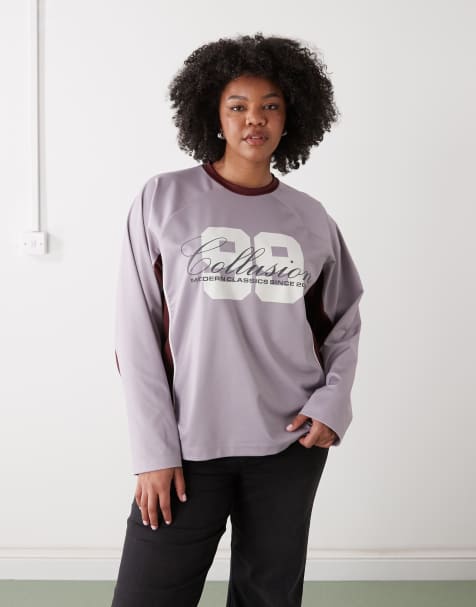 COLLUSION - Plus - Voetbal - T-shirt met lange mouwen en nummerprint - view 1