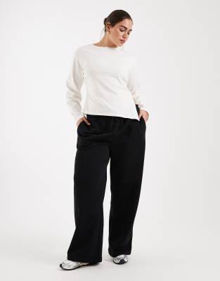 Collusion COLLUSION plus washed straight leg jogger in black