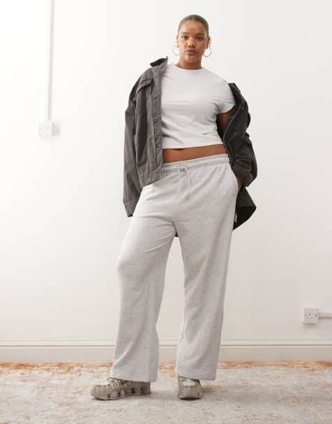 COLLUSION plus washed straight leg sweatpants in gray - view 1