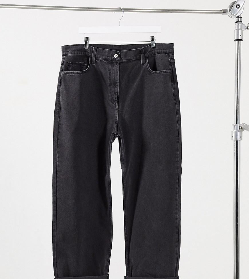 COLLUSION Plus x 014 - Dad jeans in zwart met wassing