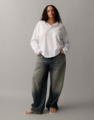 COLLUSION Plus - X001 - Antifit-Jeans in Stone-Waschung-Blau