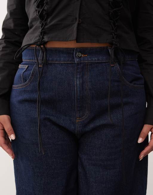 COLLUSION X002 Plus baggy jeans in rinse wash