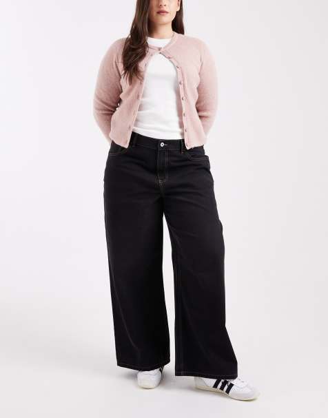 COLLUSION Plus - x003 - Jeans con fondo ampio nero fumo - view 1