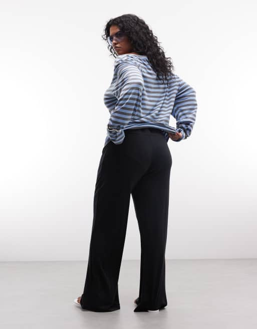 COLLUSION Plus yoga pants in black, 4 of 5