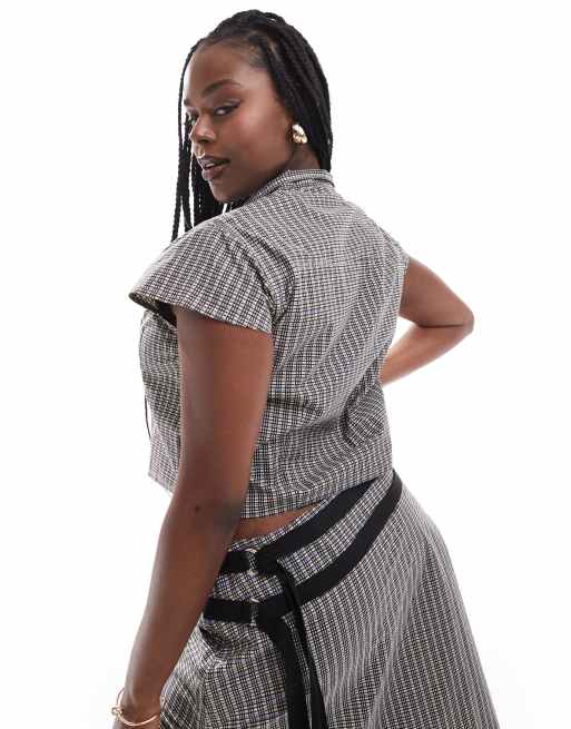 COLLUSION Plus zip utility top co ord in check, 4 of 4