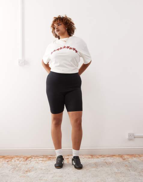 COLLUSION – Plusstorlek – Svarta leggingsshorts - view 1