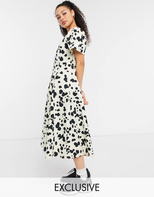 Asos cow outlet dress