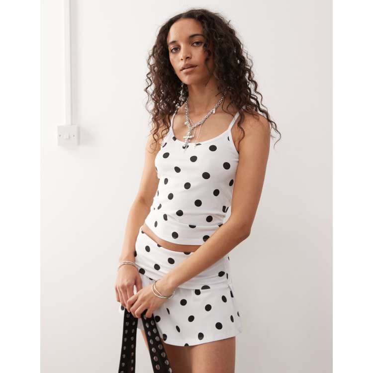 COLLUSION polka dot cami in white - part of a set | ASOS