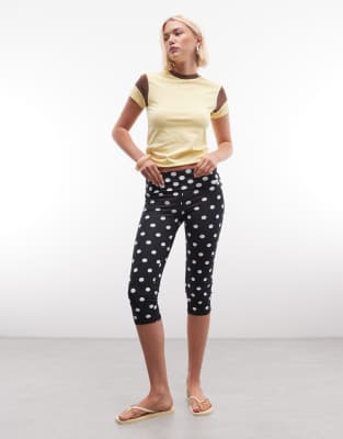 Collusion Polka Dot Capri-black