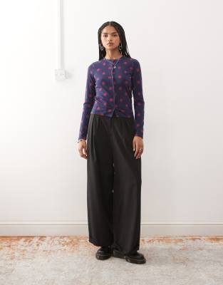 Collusion Polka Dot Cardigan In Multi