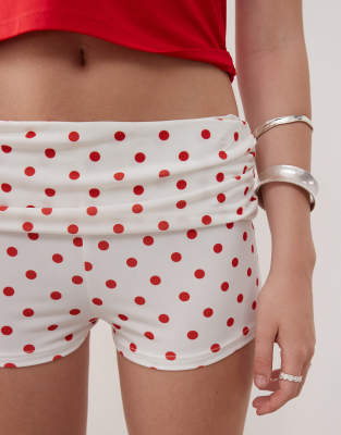 Collusion Polka Dot Fold Over Shorts