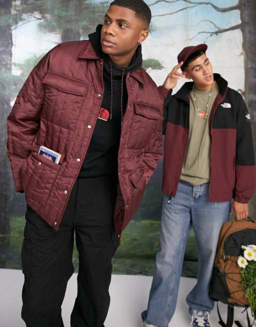 Burgundy quilted outlet jacket